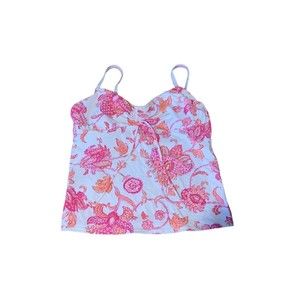 Lands End Floral Bathing Suit Top Size 10